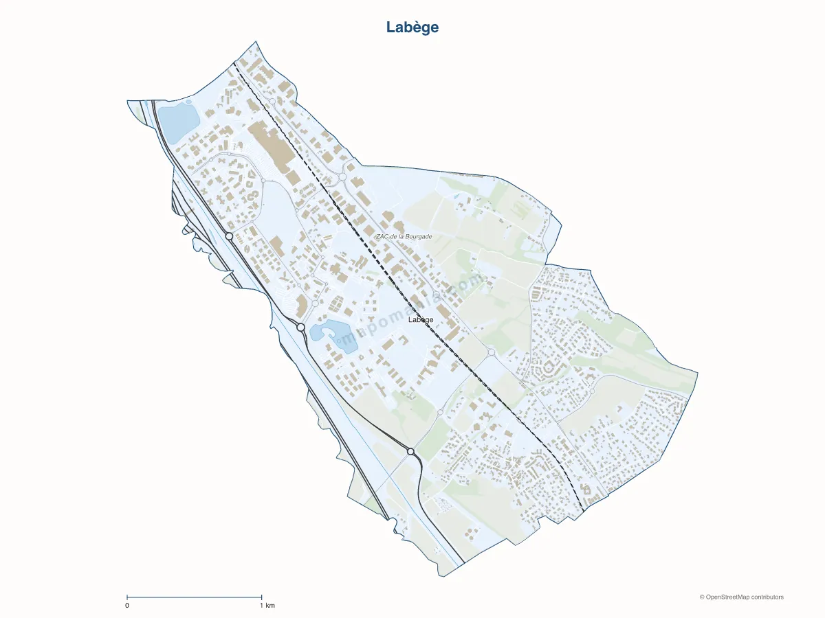 Carte de Labège à personnaliser