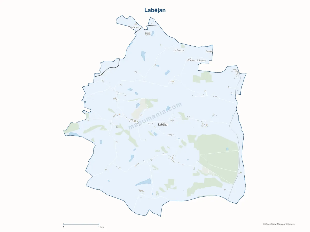 Carte de Labéjan à personnaliser
