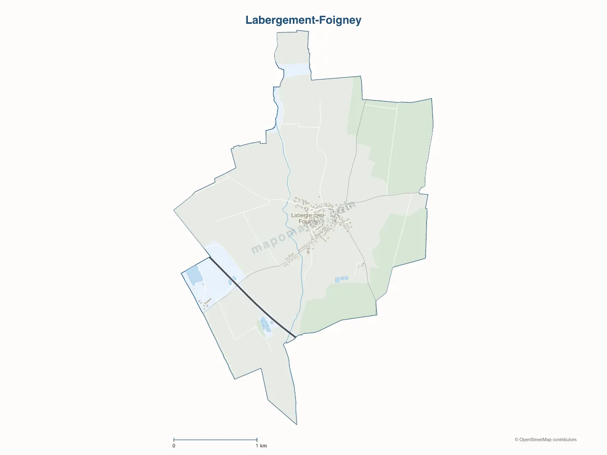 Carte de Labergement-Foigney à personnaliser