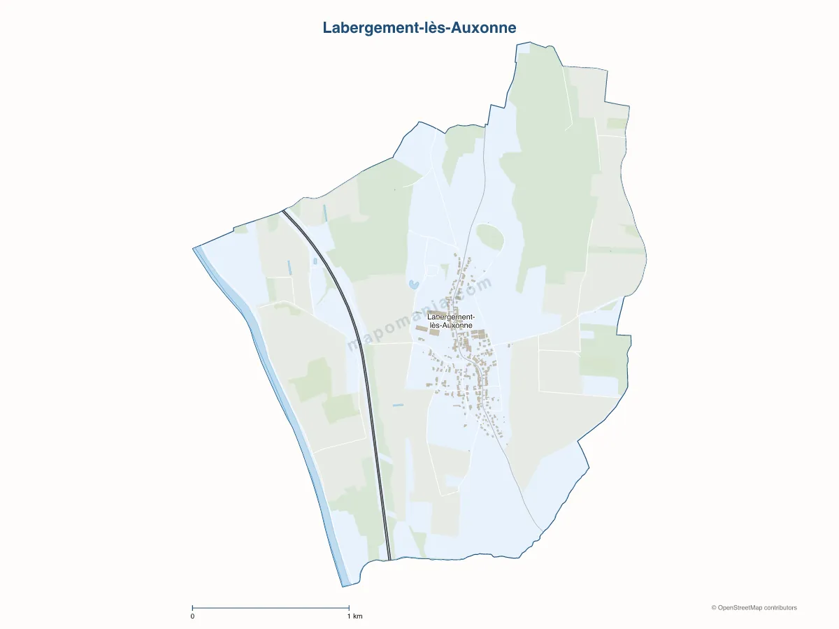 Carte de Labergement-lès-Auxonne à personnaliser