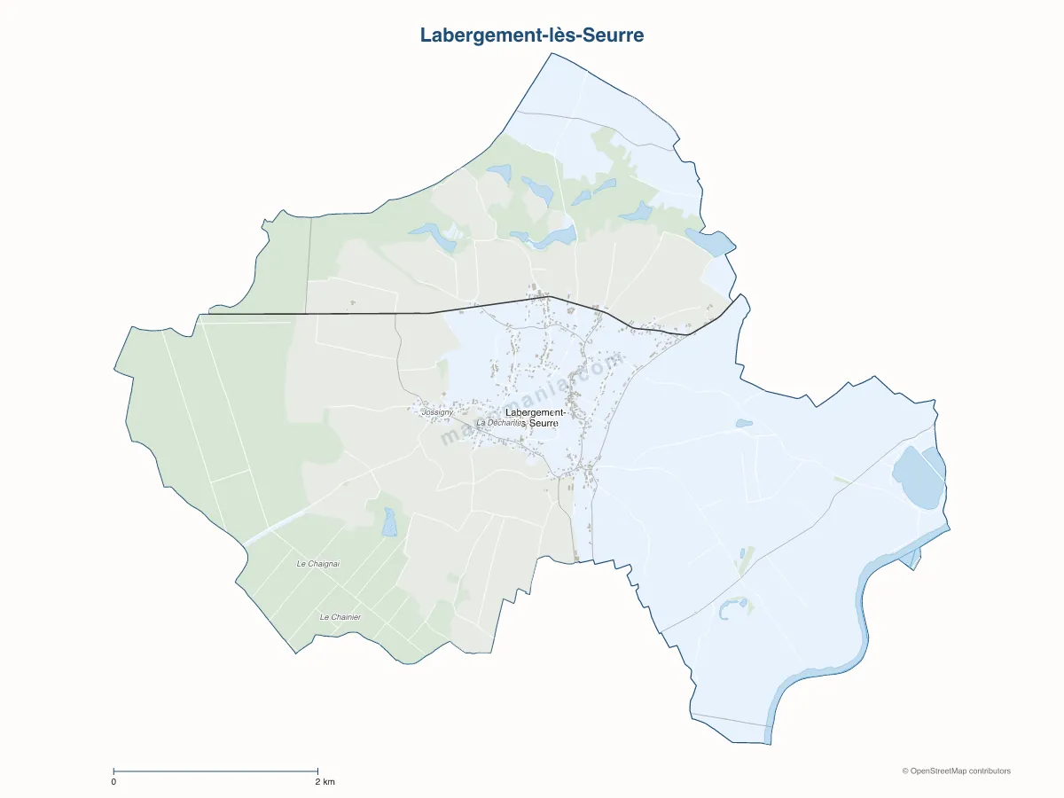 Carte de Labergement-lès-Seurre à personnaliser