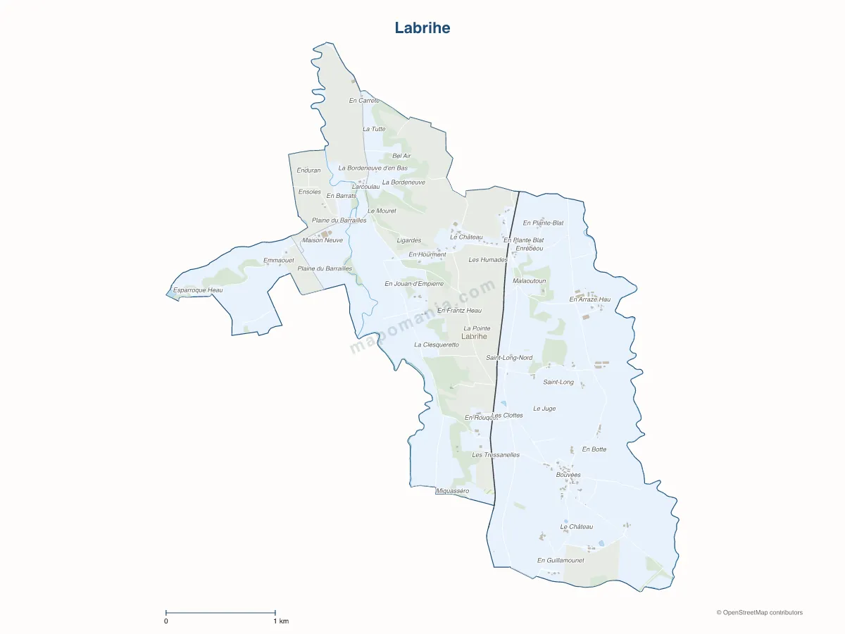 Carte de Labrihe à personnaliser