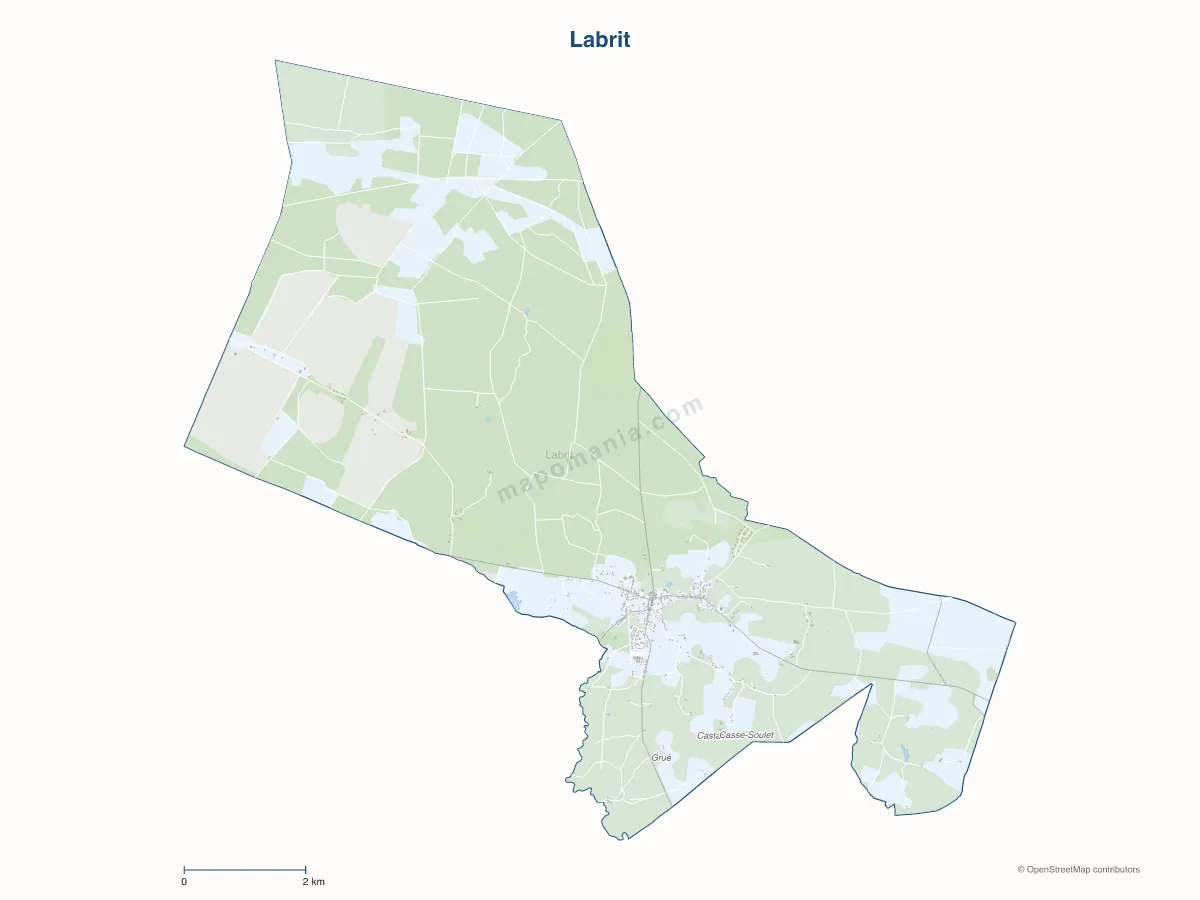 Carte de Labrit à personnaliser