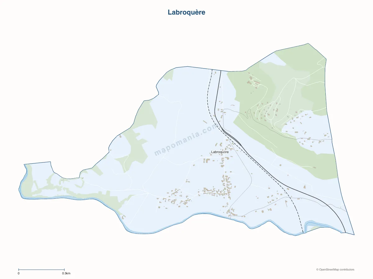 Carte de Labroquère à personnaliser