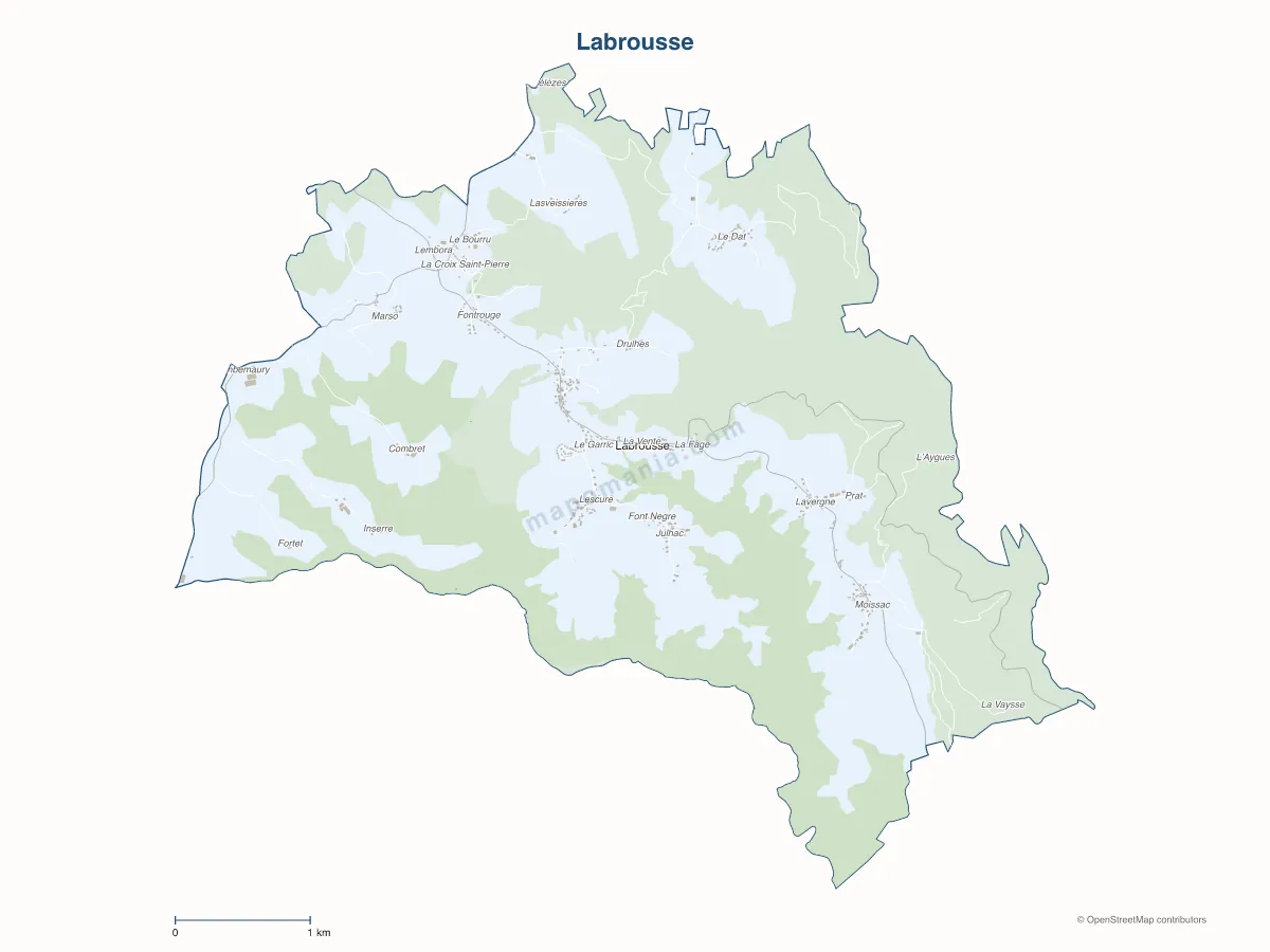 Carte de Labrousse à personnaliser