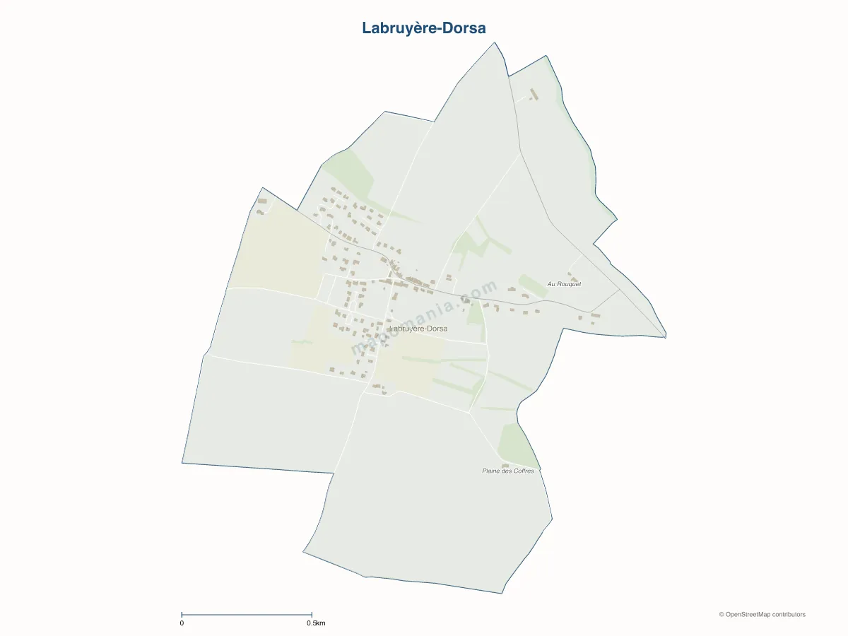 Carte de Labruyère-Dorsa à personnaliser