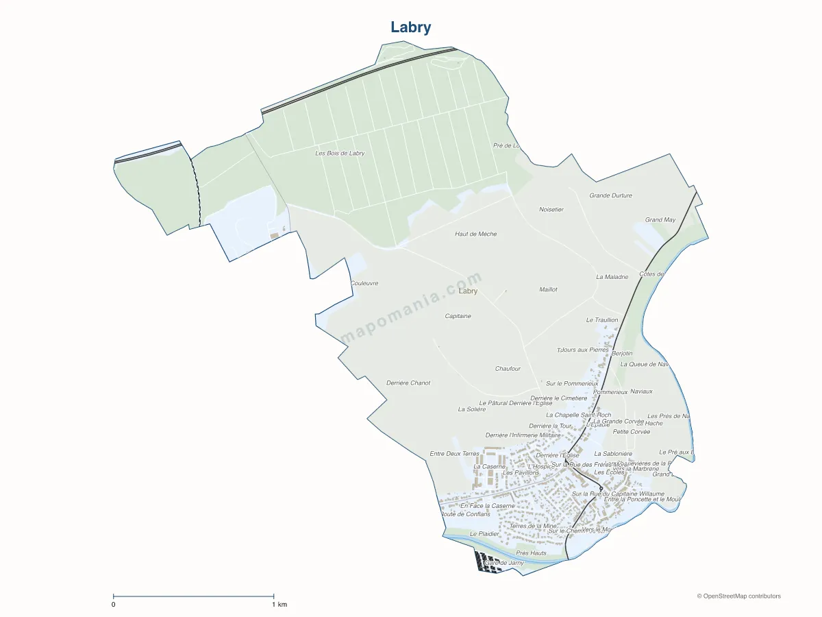 Carte de Labry à personnaliser