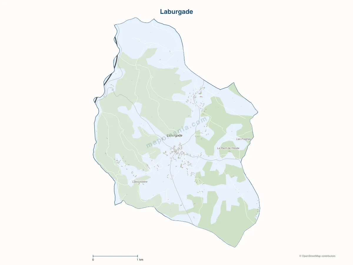 Carte de Laburgade à personnaliser