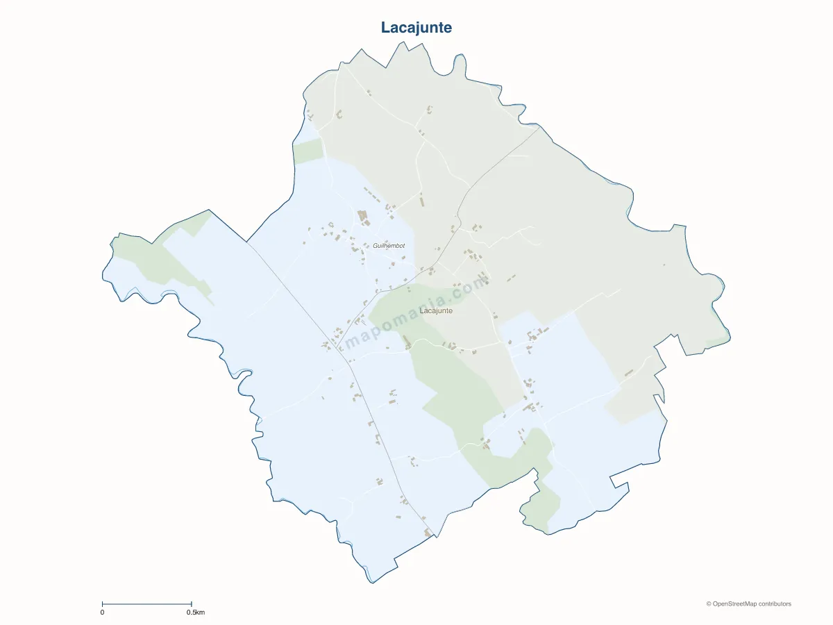 Carte de Lacajunte à personnaliser