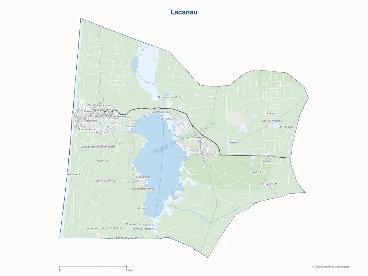 Carte de Lacanau à personnaliser