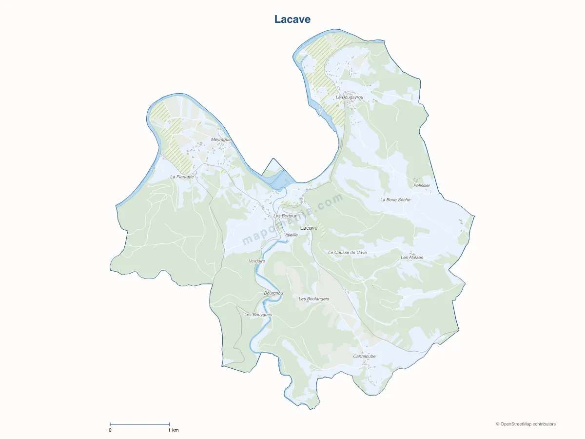 Carte de Lacave à personnaliser