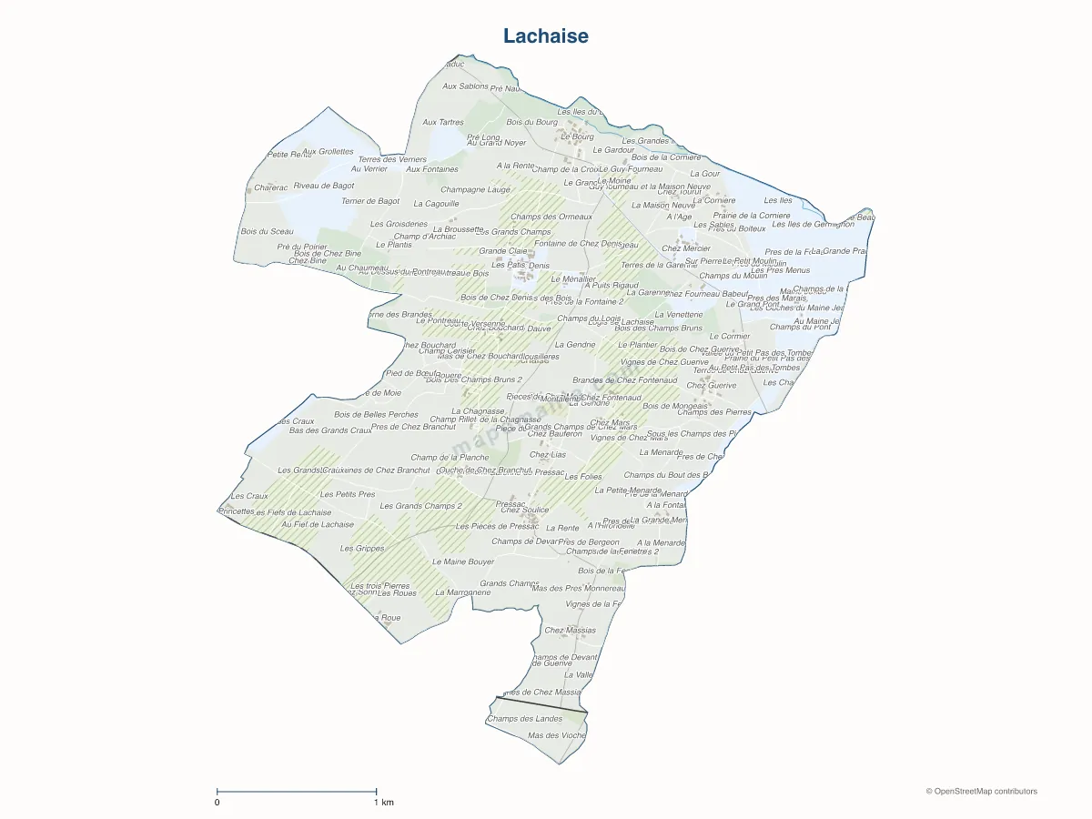 Carte de Lachaise à personnaliser