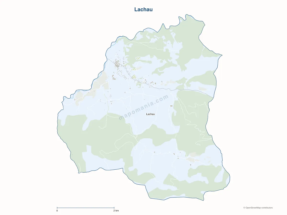 Carte de Lachau à personnaliser