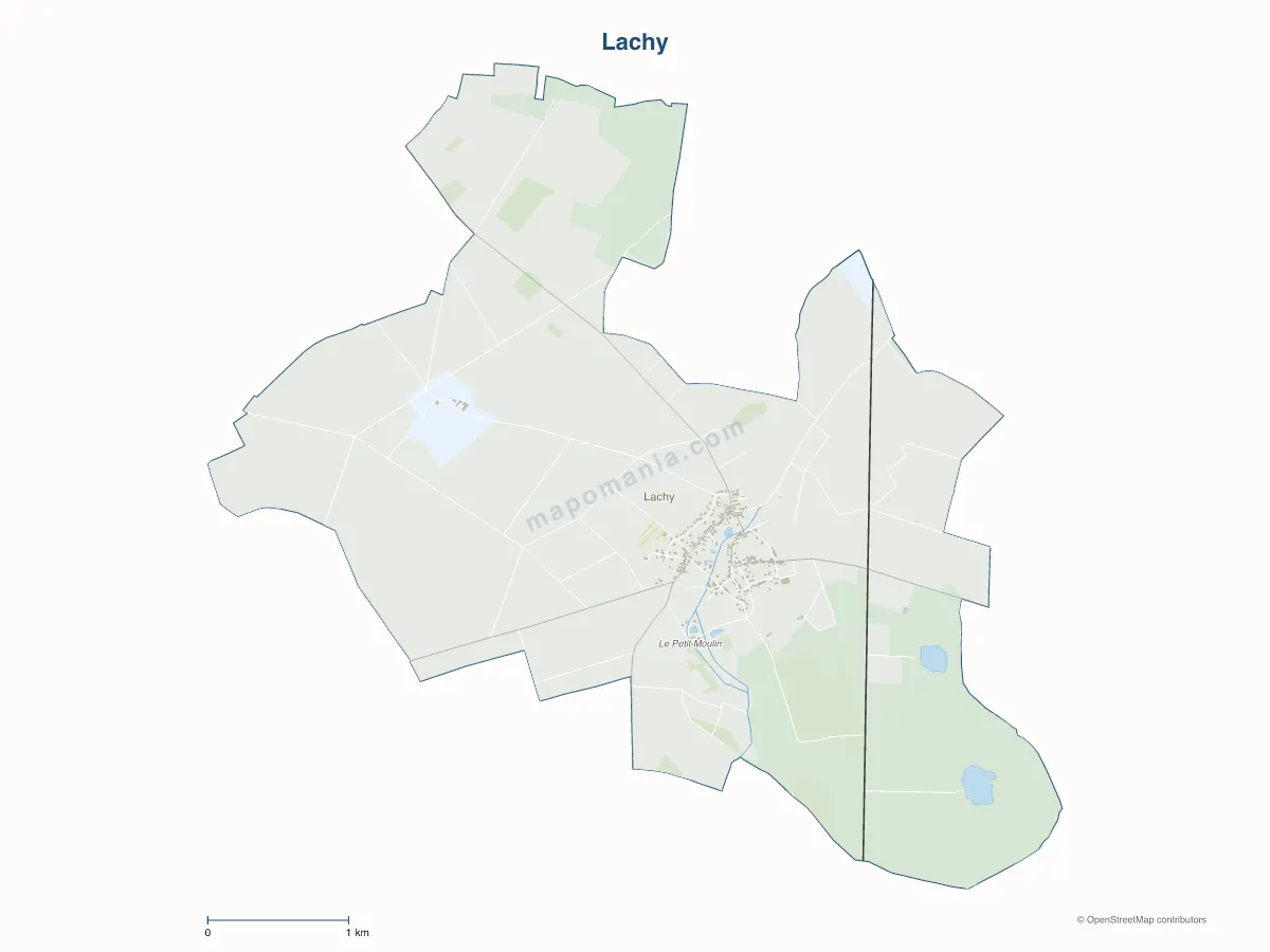 Carte de Lachy à personnaliser