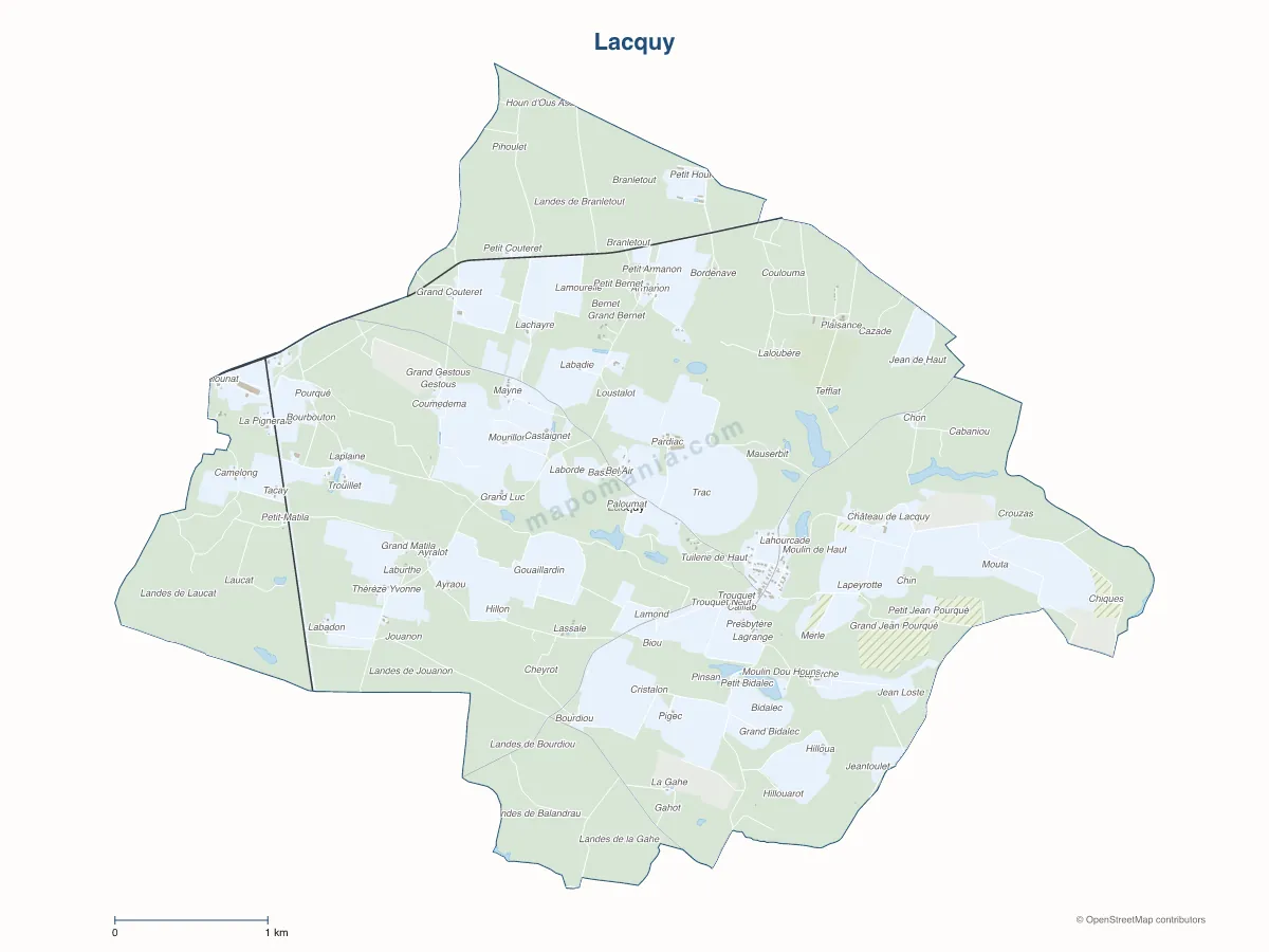 Carte de Lacquy à personnaliser