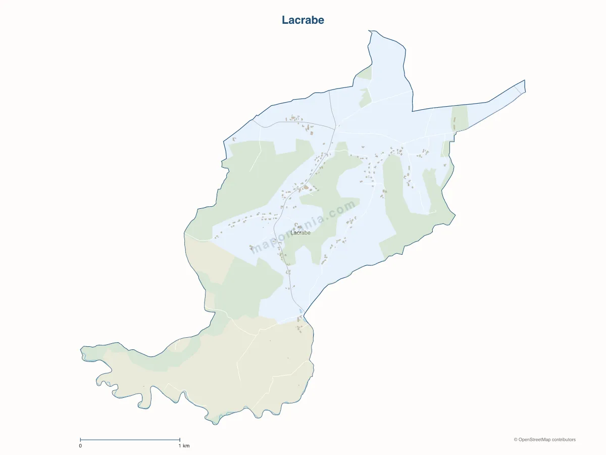 Carte de Lacrabe à personnaliser