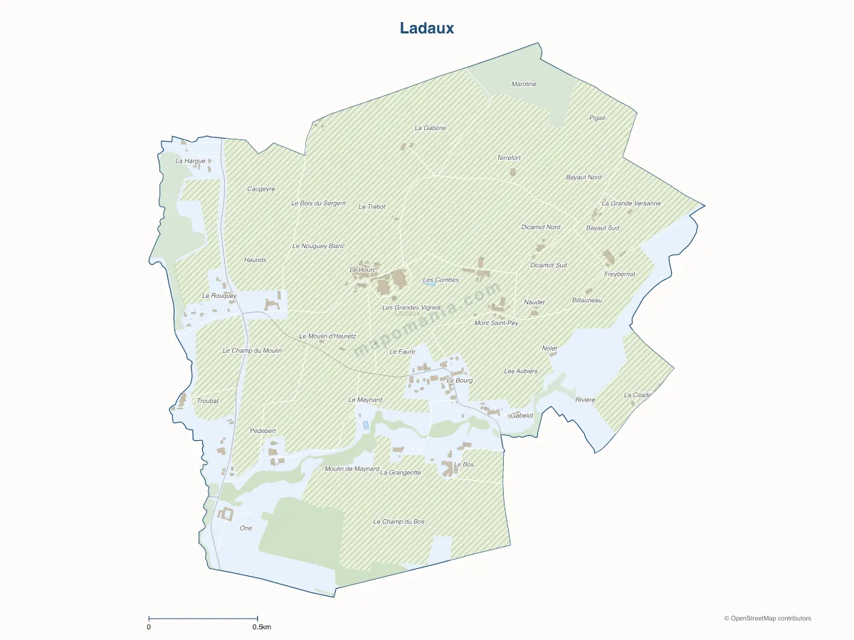 Carte de Ladaux à personnaliser