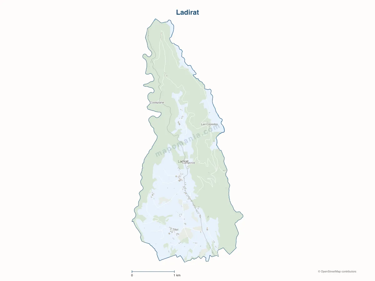 Carte de Ladirat à personnaliser