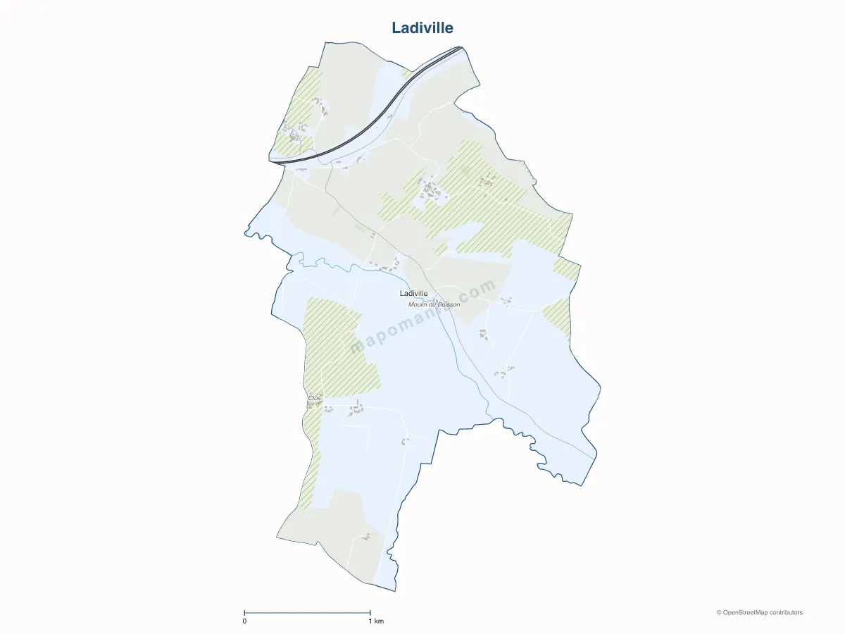 Carte de Ladiville à personnaliser