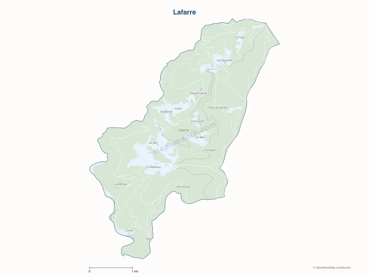Carte de Lafarre à personnaliser