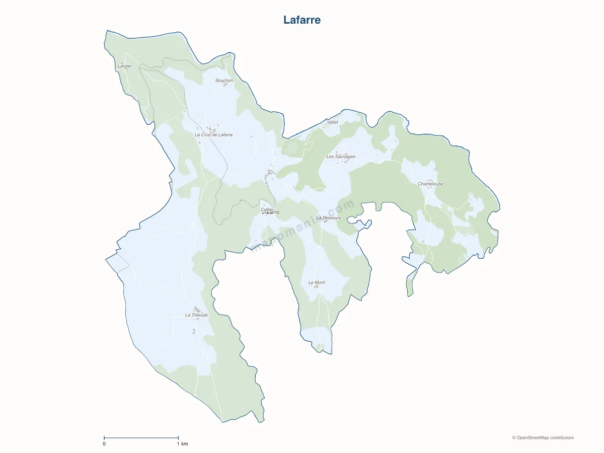 Carte de Lafarre à personnaliser