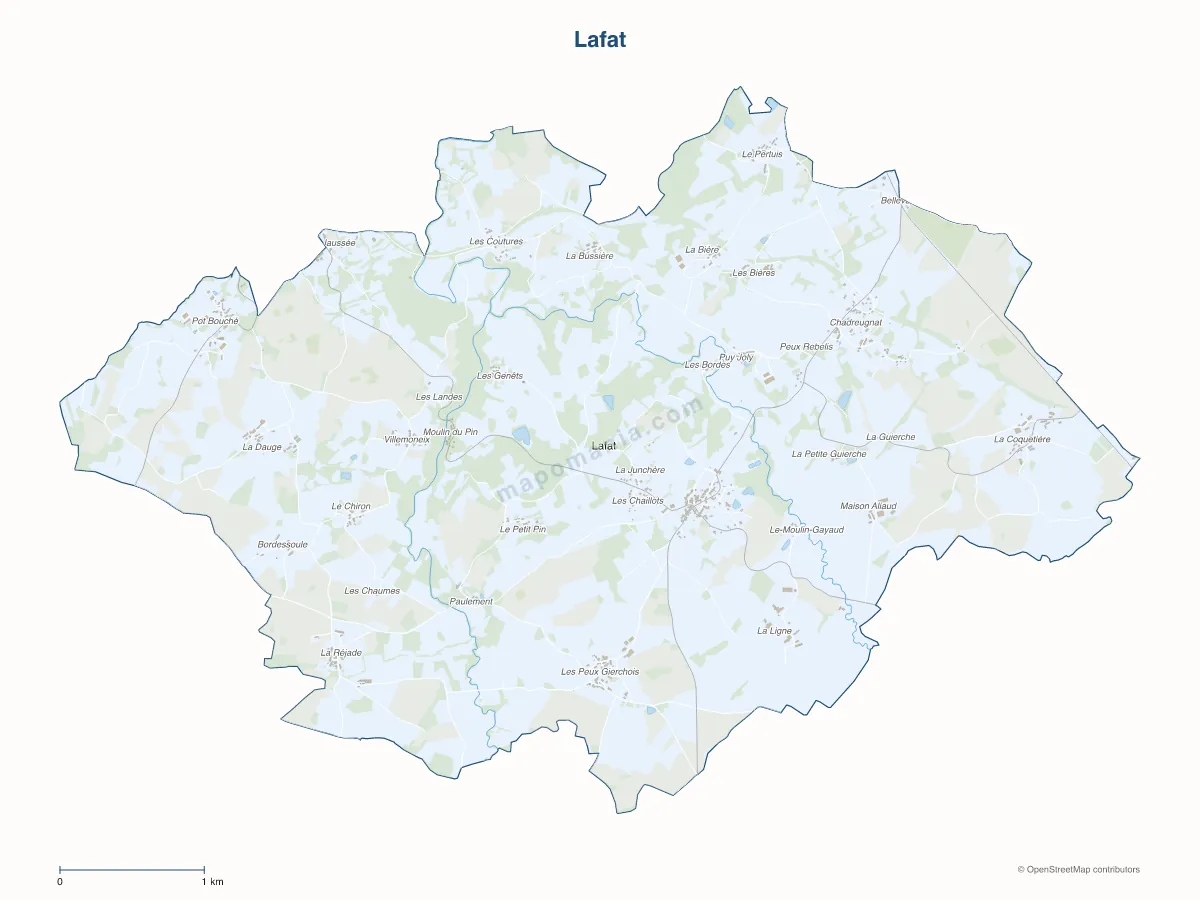 Carte de Lafat à personnaliser