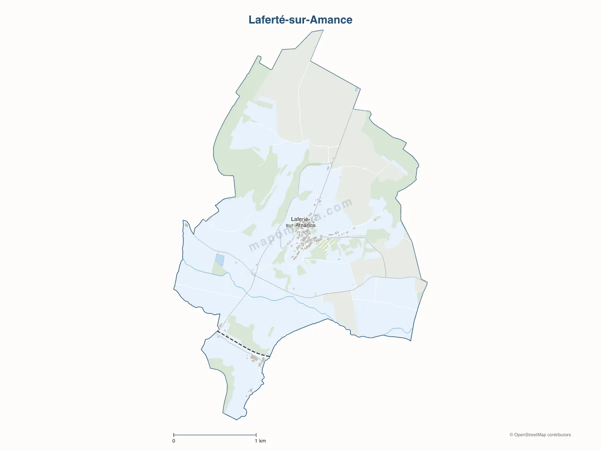 Carte de Laferté-sur-Amance à personnaliser