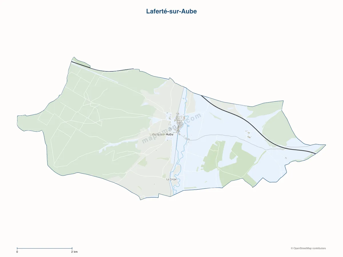 Carte de Laferté-sur-Aube à personnaliser