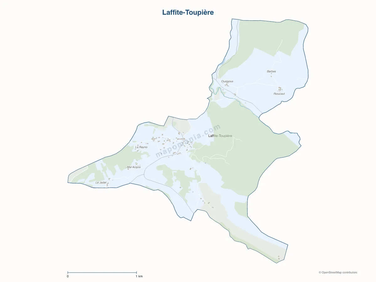 Carte de Laffite-Toupière à personnaliser