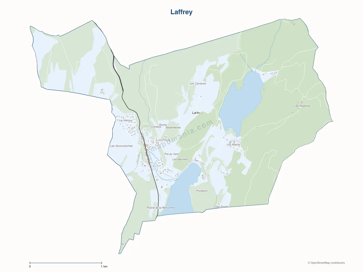 Carte de Laffrey à personnaliser