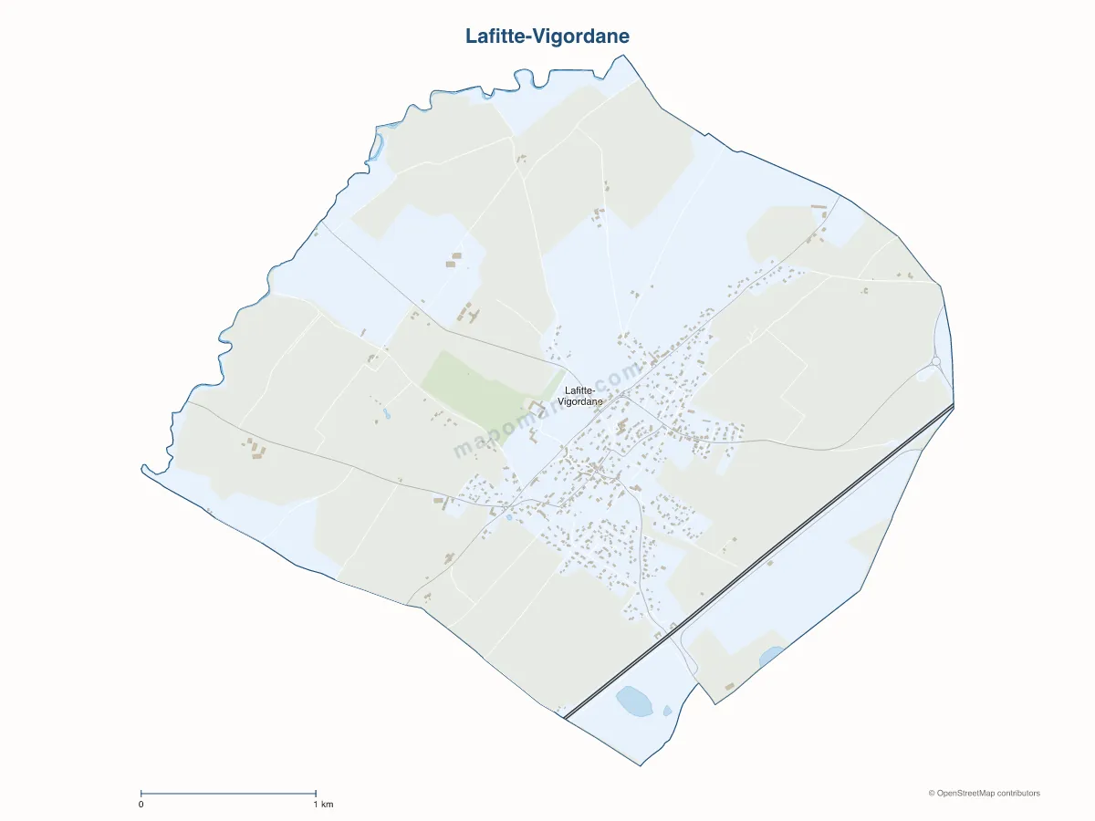 Carte de Lafitte-Vigordane à personnaliser