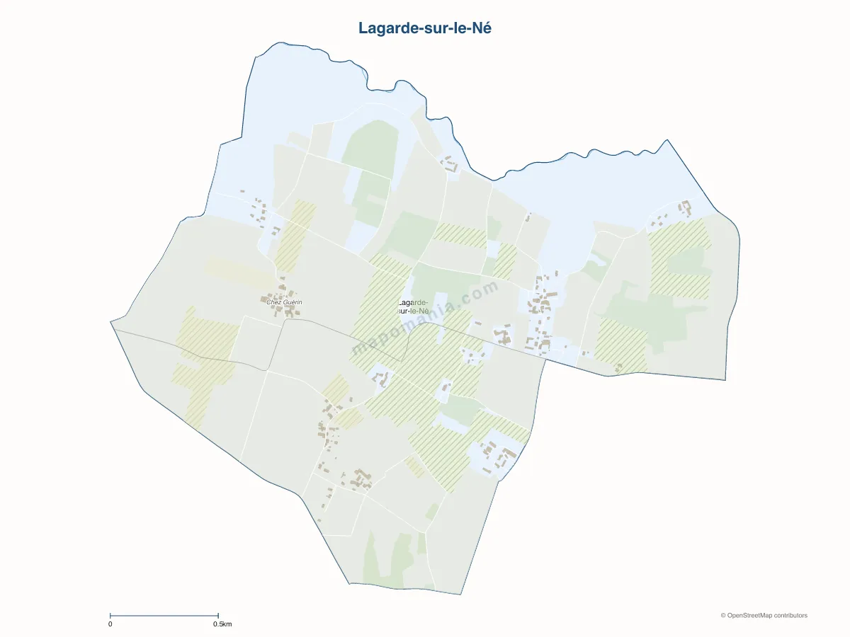 Carte de Lagarde-sur-le-Né à personnaliser