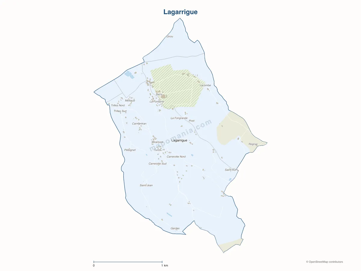 Carte de Lagarrigue à personnaliser