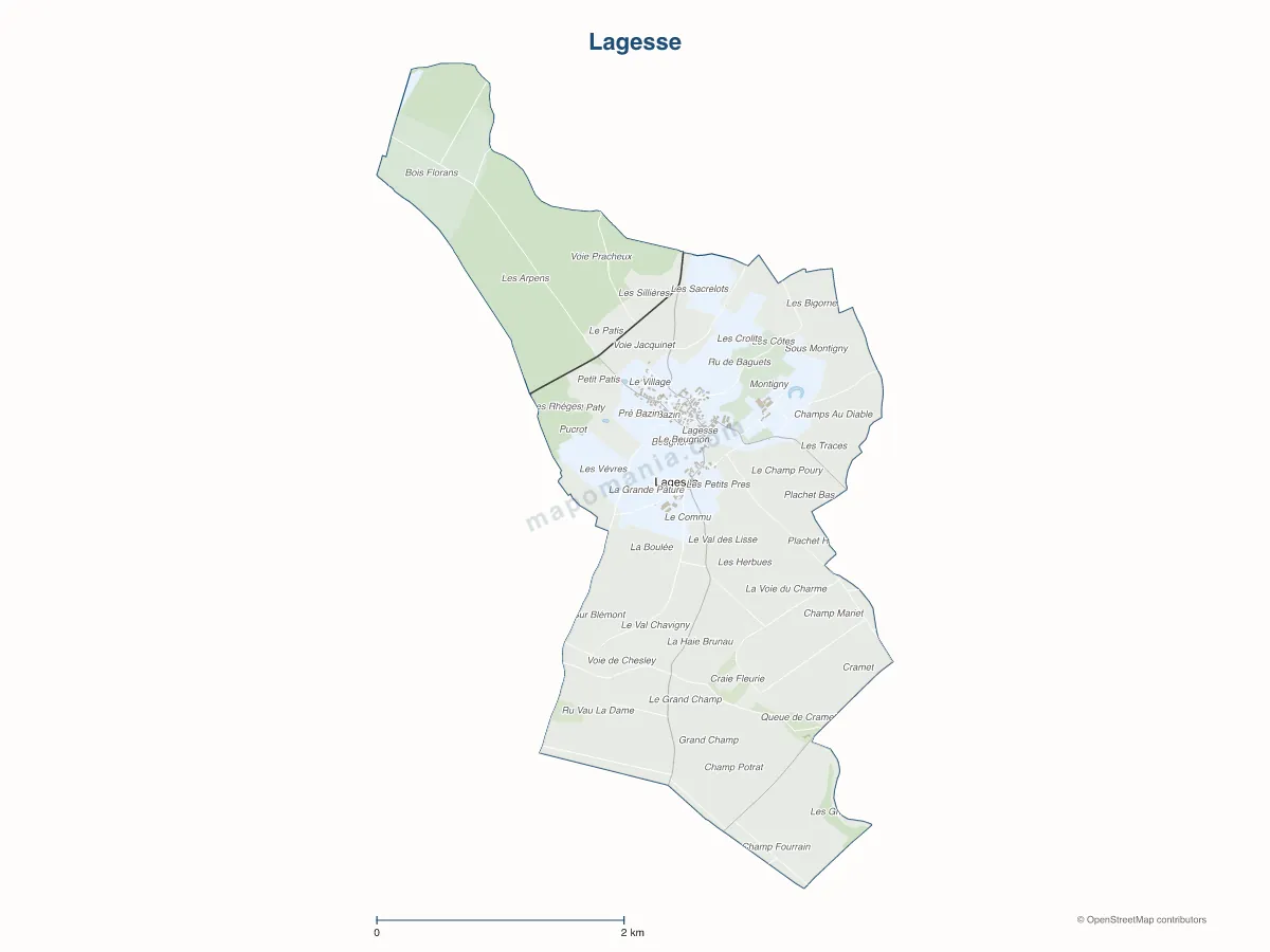 Carte de Lagesse à personnaliser