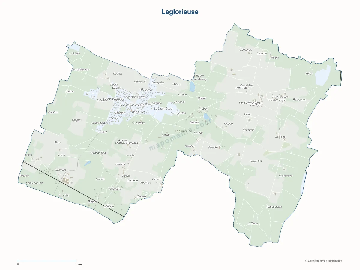 Carte de Laglorieuse à personnaliser