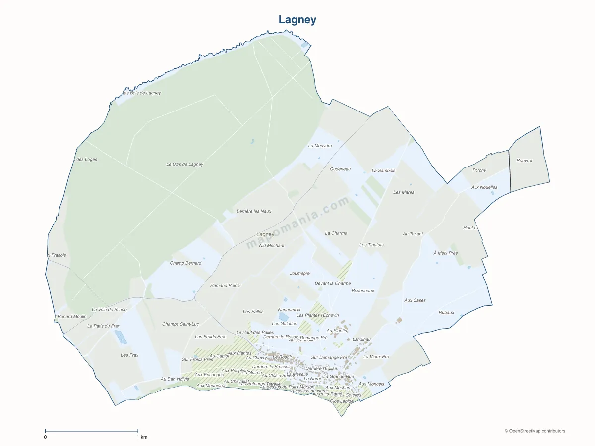 Carte de Lagney à personnaliser