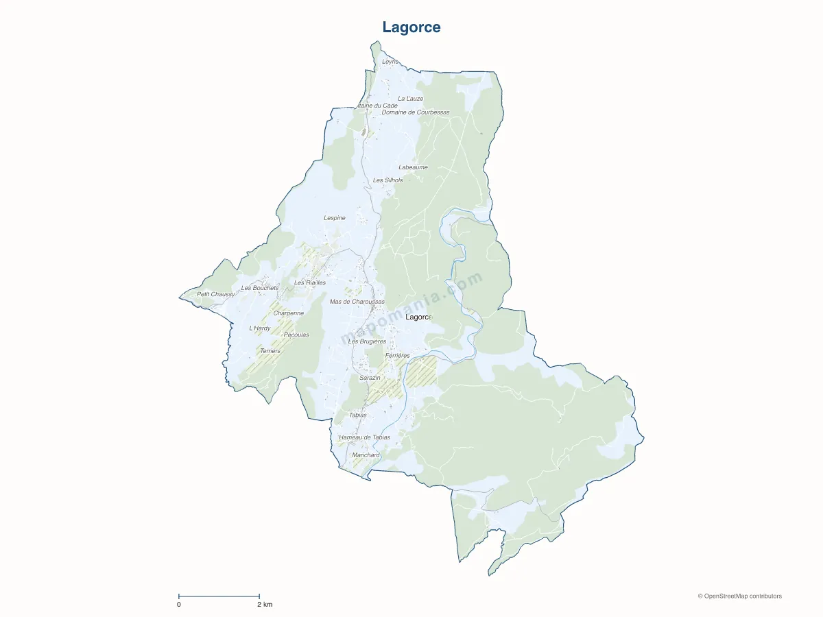 Carte de Lagorce à personnaliser