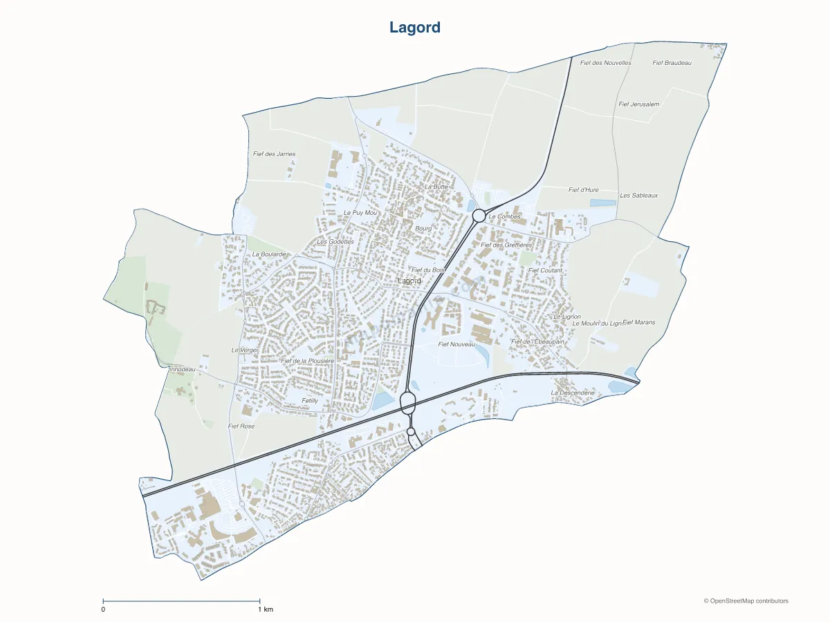 Carte de Lagord à personnaliser