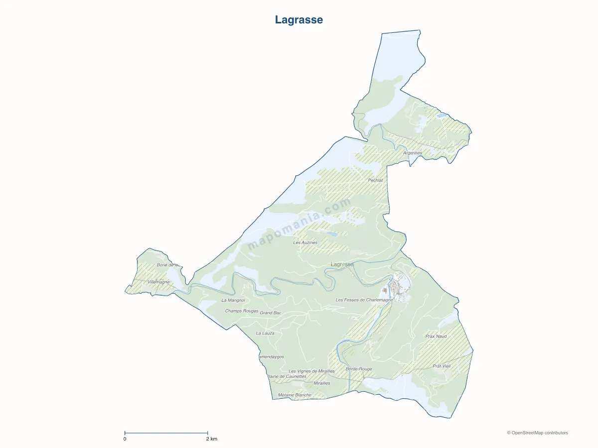 Carte de Lagrasse à personnaliser