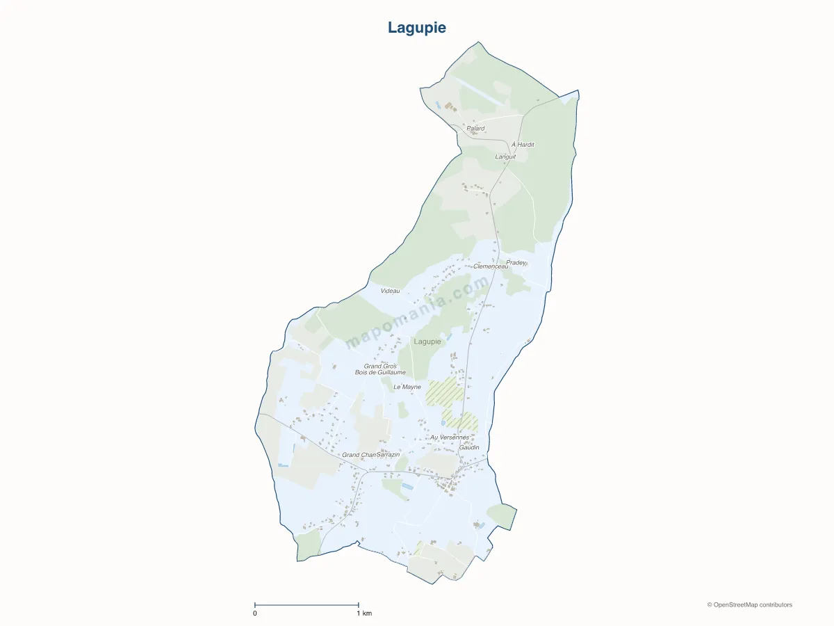 Carte de Lagupie à personnaliser