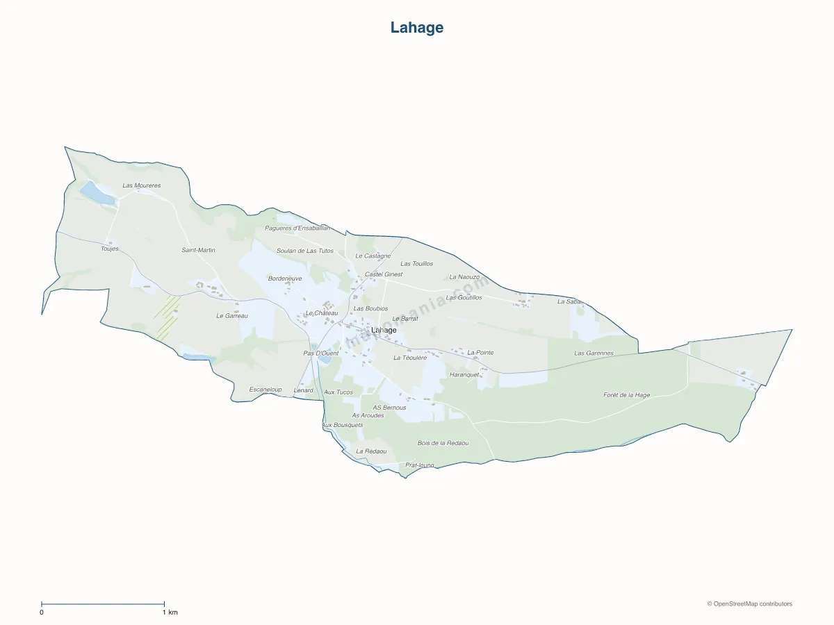 Carte de Lahage à personnaliser