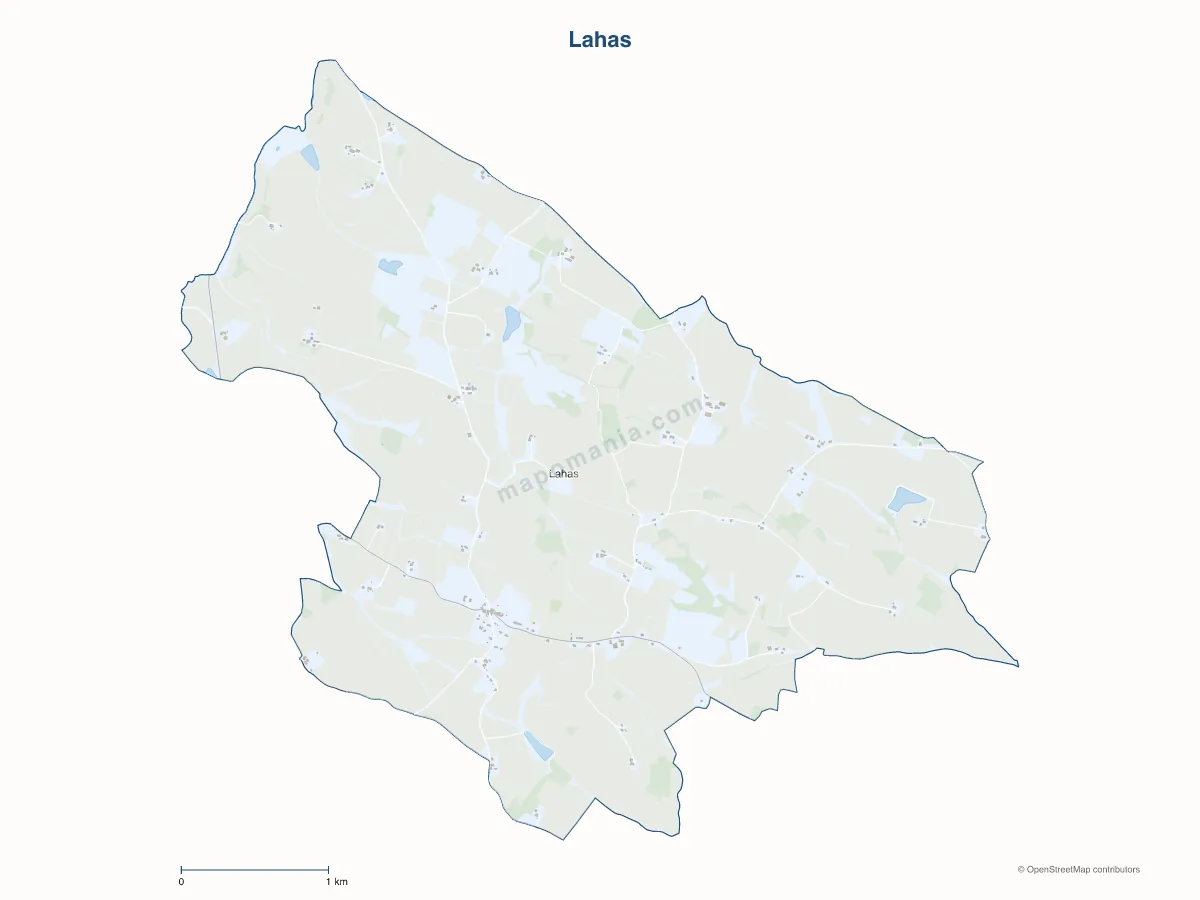 Carte de Lahas à personnaliser