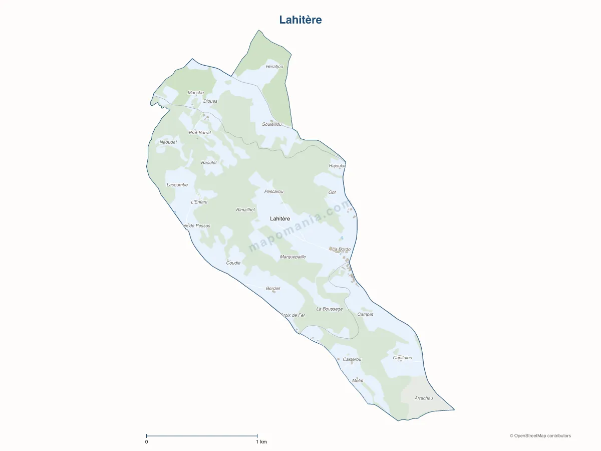 Carte de Lahitère à personnaliser