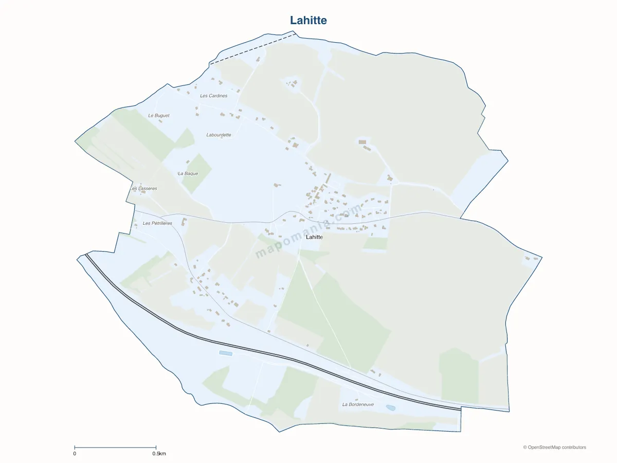 Carte de Lahitte à personnaliser
