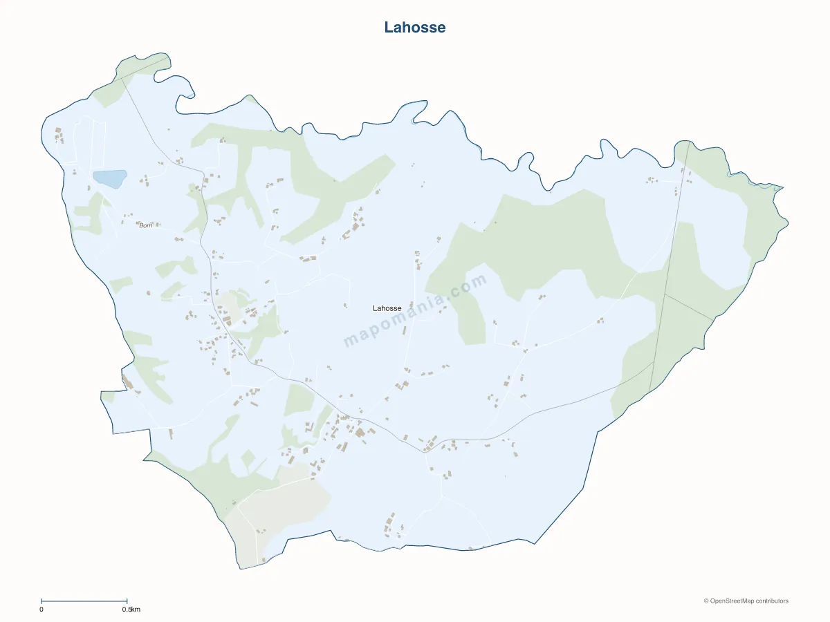 Carte de Lahosse à personnaliser