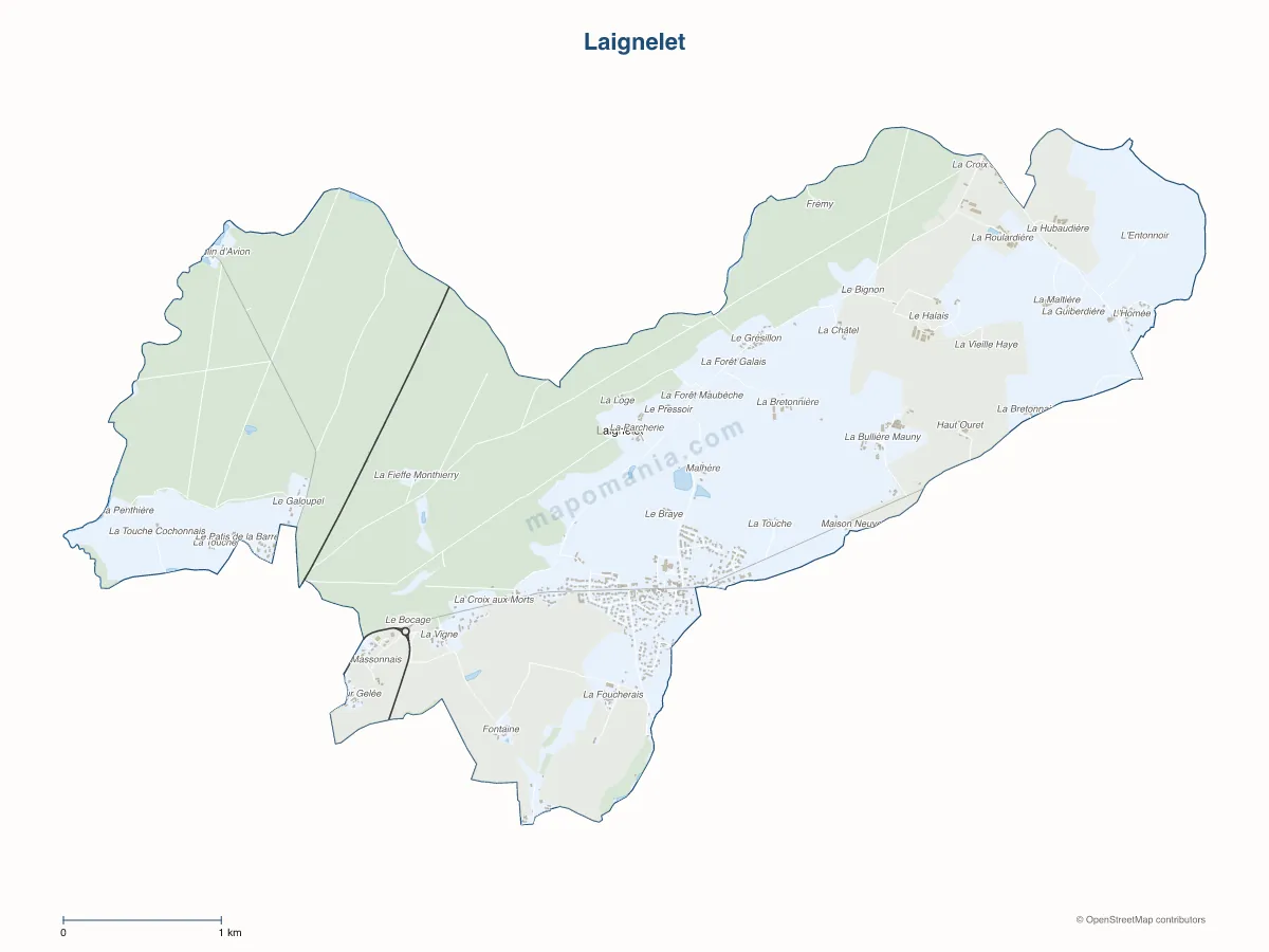 Carte de Laignelet à personnaliser