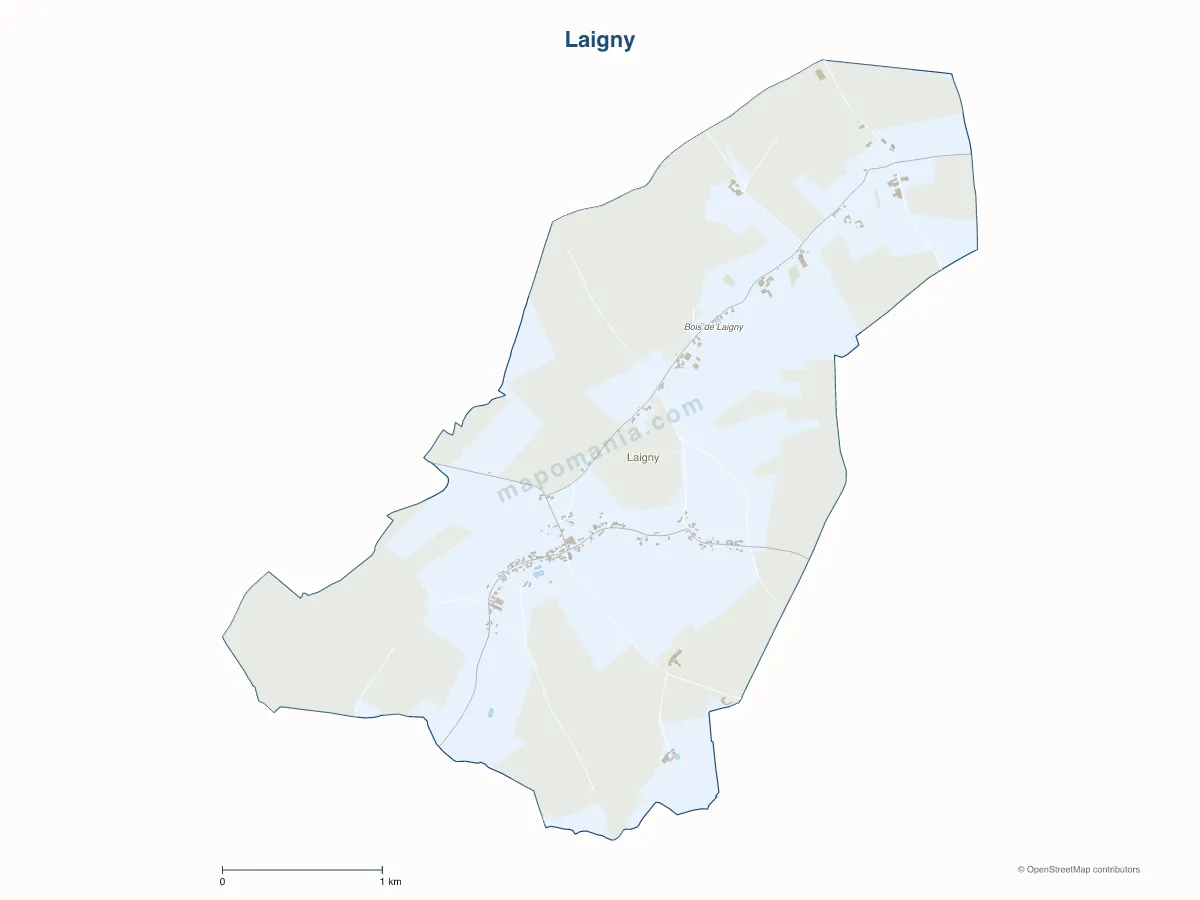 Carte de Laigny à personnaliser