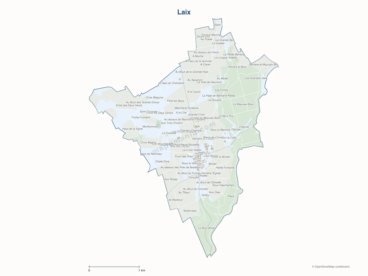 Carte de Laix à personnaliser