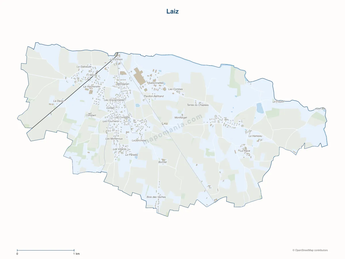 Carte de Laiz à personnaliser