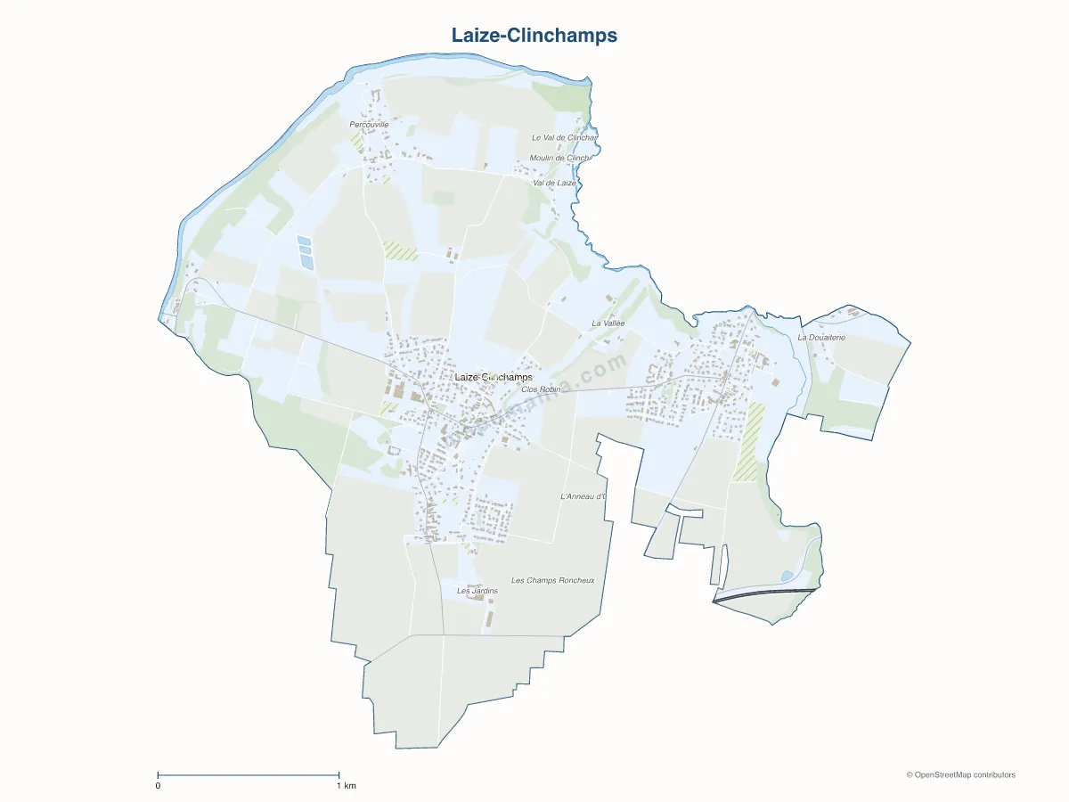Carte de Laize-Clinchamps à personnaliser